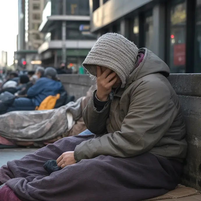 Modern day slave living on the streets
