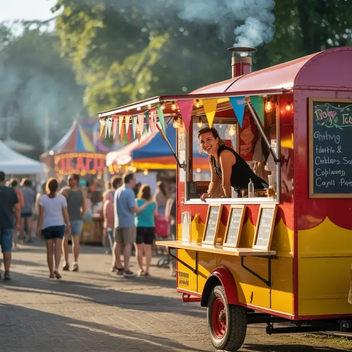 Food vendor at a festival