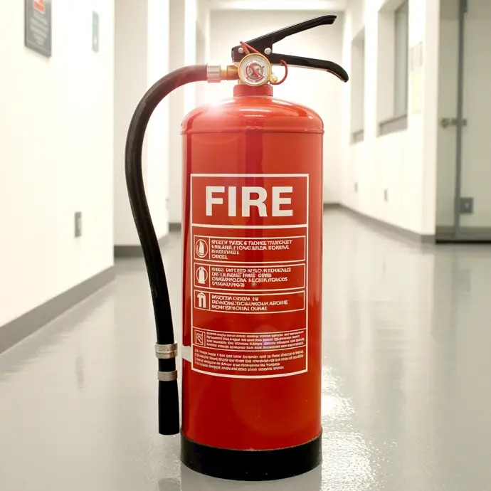 A depiction of a UK fore extinguisher to promote Fire Extinguisher Training