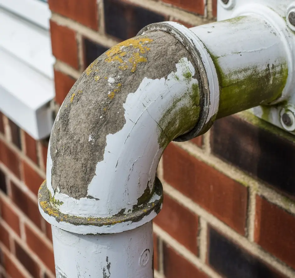 Asbestos soil pipe depicting the importance of and Asbestos Awareness Test