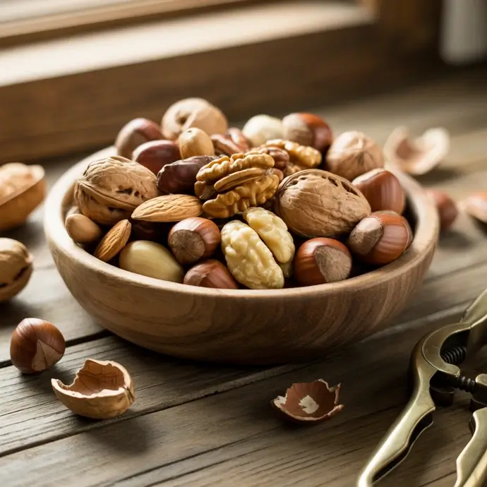 Mixed bowl of nuts
