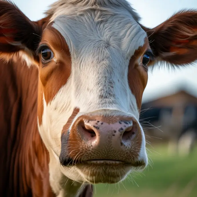Close up shot of dairy cow representing cow milk protein allergy