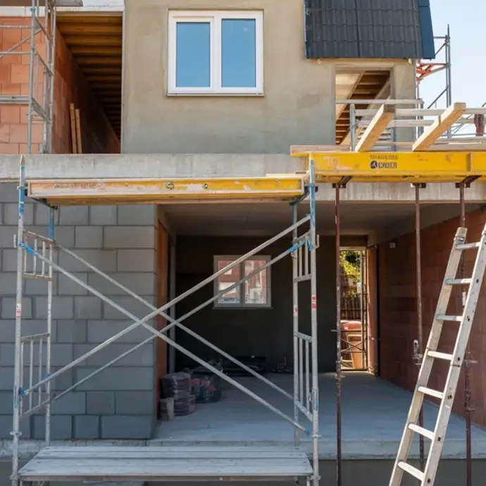 Extension in the process of being built on a residential property