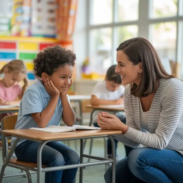 a teacher safeguarding a child