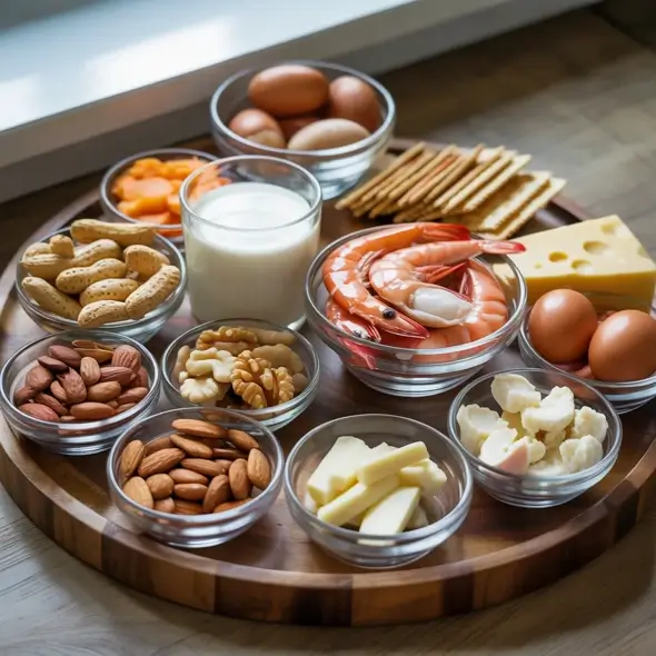 Plater of food allergens