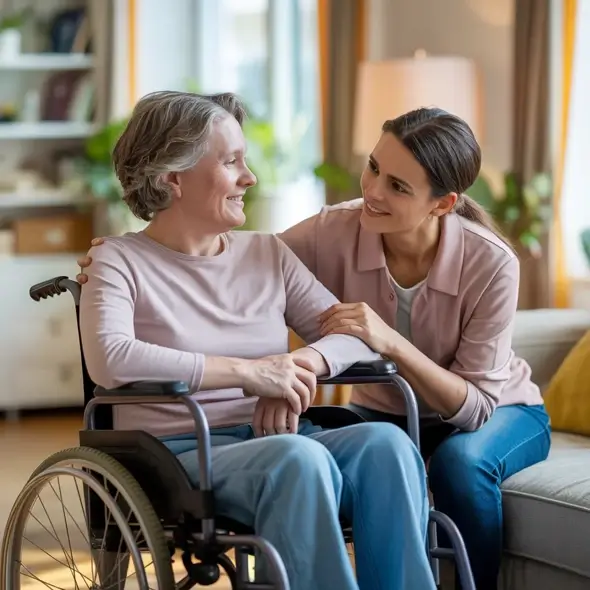 vulnerable adult with carer