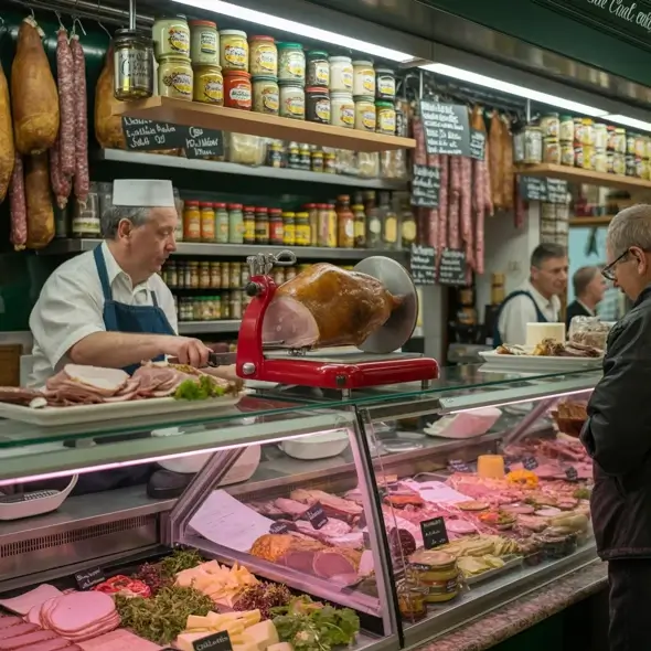 delicatessen with many food choices