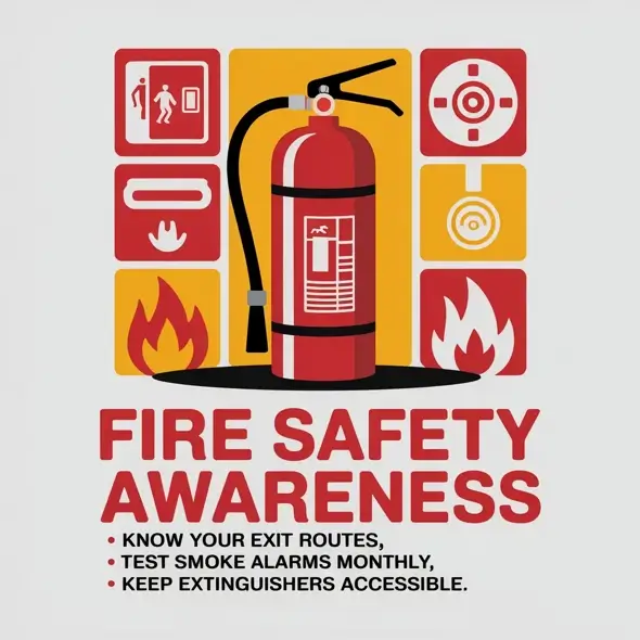 Fire safety awareness poster