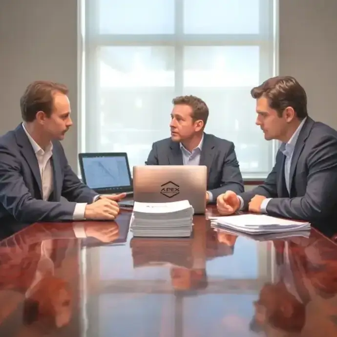 Group of managers discussing company RAMS