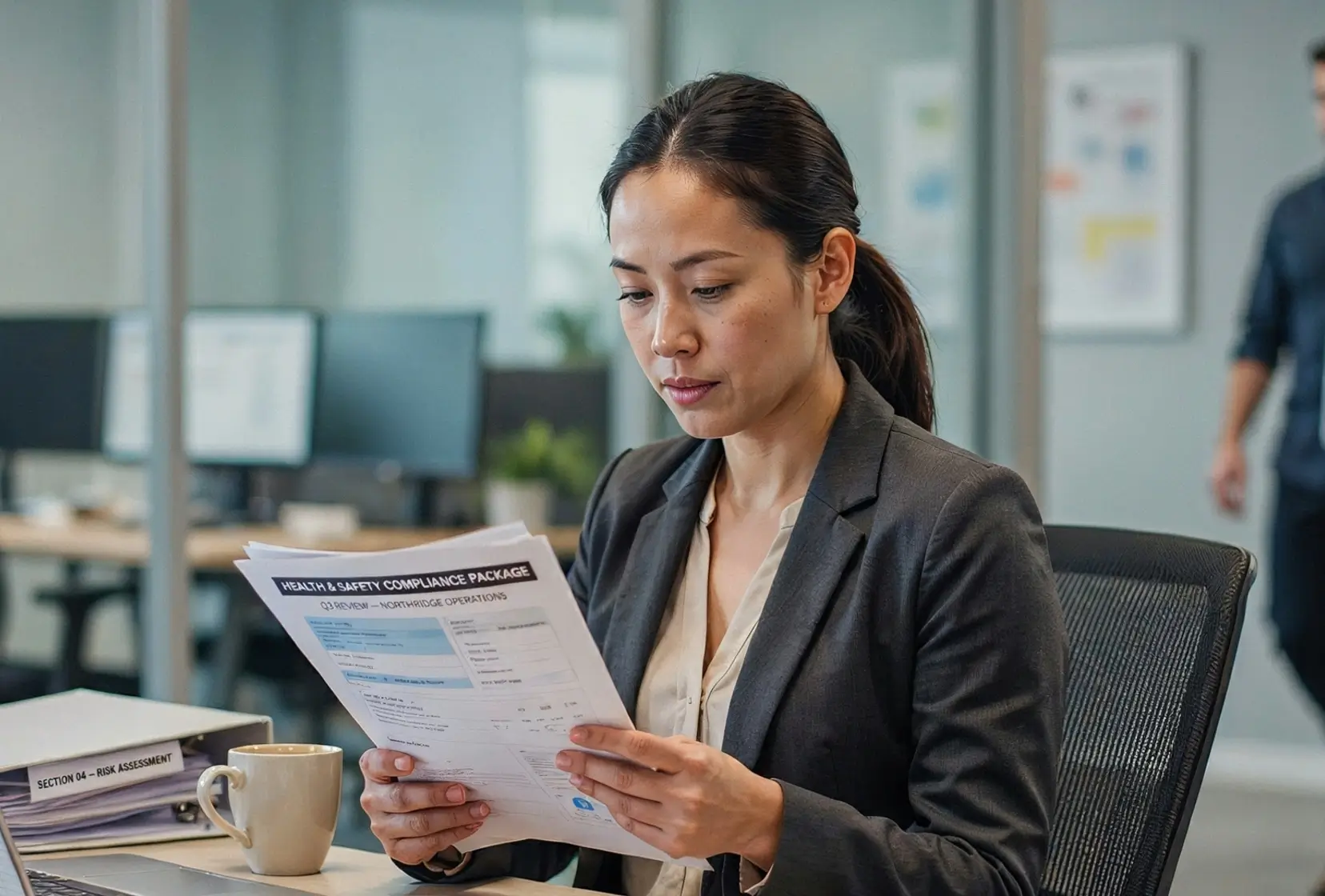 Man reading document