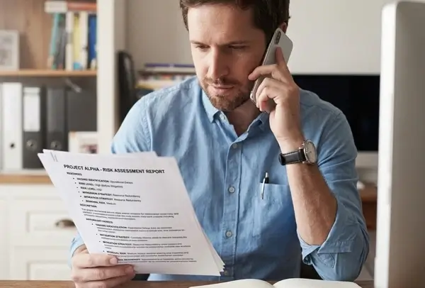 Man working at desk