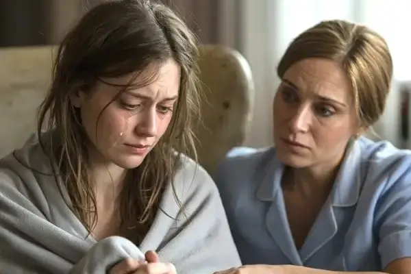 Modern slave with a carer