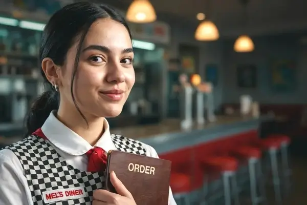 Waitress in restaurant